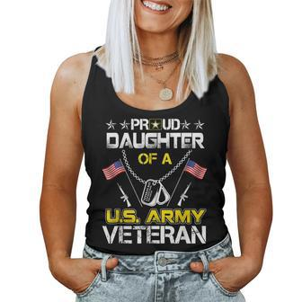Proud Daughter Of A Us Army Veteran Veterans Day Women Tank Top | Mazezy