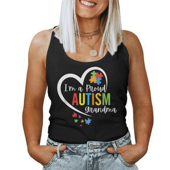 Im A Proud Grandma Love Heart Autism Awareness Puzzle Women Tank Top | Mazezy
