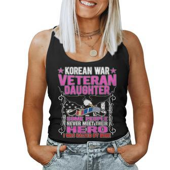 Proud Korean War Veteran Daughter I Was Raised By Mine Women Tank Top Basic Casual Daily Weekend Graphic - Seseable