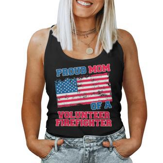 Proud Mom Of A Volunteer Firefighter Women Tank Top Basic Casual Daily Weekend Graphic - Seseable