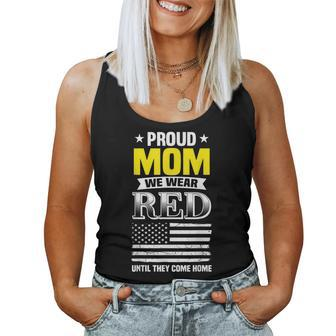 Proud Mom Of Deployed Son Red Friday Family Gift Women Tank Top Basic Casual Daily Weekend Graphic - Seseable