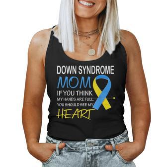 Proud Mom Of A T21 Warrior Down Syndrome Awareness Women Tank Top | Mazezy