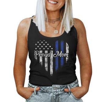 Proud Police Officer Mom Present Leo Cop Mother Women Tank Top | Mazezy