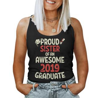 Proud Sister Of An Awesome 2019 Graduate Sibling Graduation Women Tank Top | Mazezy