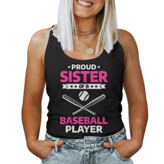 Proud Sister Of A Baseball Player Sports Family Women Tank Top | Mazezy