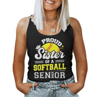 Proud Sister Of A Softball Senior 2023 Graduation Women Tank Top | Mazezy