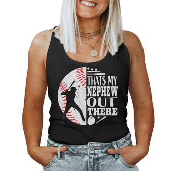 Proud Thats My Nephew Out There Baseball Aunt Uncle Graphic Women Tank Top Basic Casual Daily Weekend Graphic - Seseable