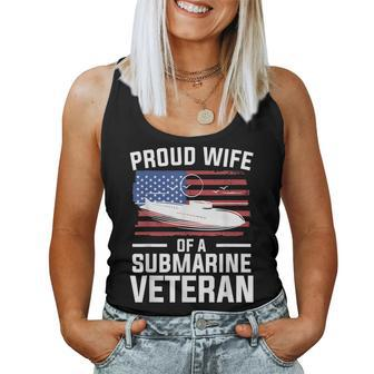Proud Wife Of A Submarine Veteran Veterans Day V3 Women Tank Top Basic Casual Daily Weekend Graphic - Seseable