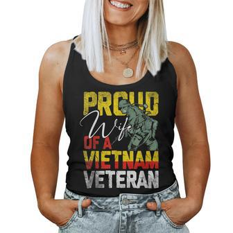 Proud Wife Of A Vietnam Veteran Veterans Day V2 Women Tank Top Basic Casual Daily Weekend Graphic - Seseable