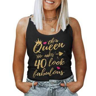 This Queen Makes 40 Look Fabulous 40Th Birthday Shirt Women Women Tank Top | Mazezy