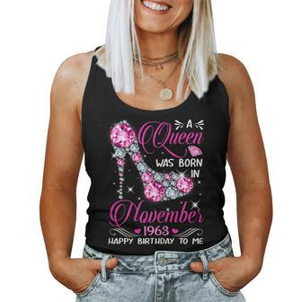 Womens Queens Are Born In November 1963 T Shirt 56Th Birthday Women Tank Top | Mazezy