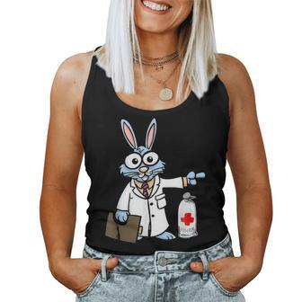 Rabbit Nurse Docter Medical Bunny Love Gift Happy Easter Day Women Tank Top Basic Casual Daily Weekend Graphic - Seseable