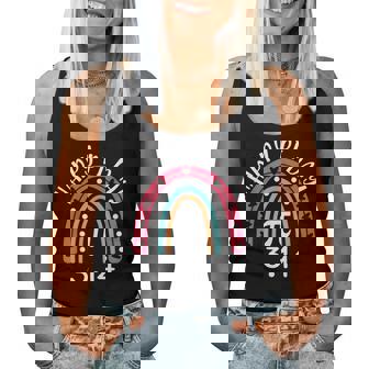 Rainbow Happy Pi Day Math Teacher Boys Girls Pi Day Women Tank Top | Mazezy