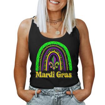 Rainbow Mardi Gras New Orleans Parade Festival Party V2 Women Tank Top Basic Casual Daily Weekend Graphic - Seseable