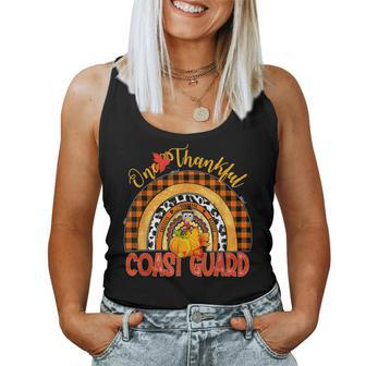 Rainbow One Thankful Coast Guard Women Tank Top Basic Casual Daily Weekend Graphic - Seseable