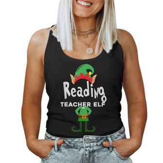 Reading Teacher Elf Family Matching Christmas T Women Tank Top | Mazezy