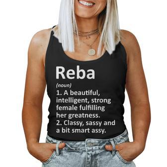 Reba Definition Personalized Name Funny Christmas Gift Women Tank Top Basic Casual Daily Weekend Graphic - Seseable