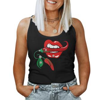 Womens Red Chili-Peppers Red Hot Vintage Chili Peppers Women Tank Top | Mazezy