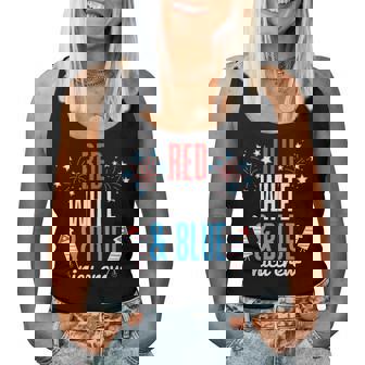 Red White And Blue Nicu Crew 4Th Of July Neonatal Nurse Women Tank Top | Mazezy