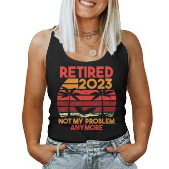 Retired 2023 Funny Vintage Retirement 2023 Humor Gifts Men Women Tank Top Basic Casual Daily Weekend Graphic - Seseable