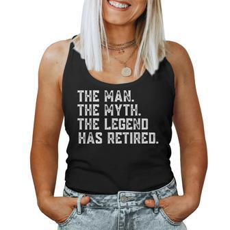 Retired 2023 The Man Myth Legend Has Retired Retirement Gift Women Tank Top Basic Casual Daily Weekend Graphic - Seseable