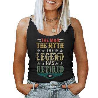 Retired 2023 The Man Myth Legend Has Retired Retirement Men Women Tank Top Basic Casual Daily Weekend Graphic - Seseable