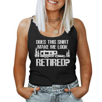 Retired Camping Gift Retiree Gift 5Th Wheel Camper Rv Women Tank Top Basic Casual Daily Weekend Graphic - Seseable