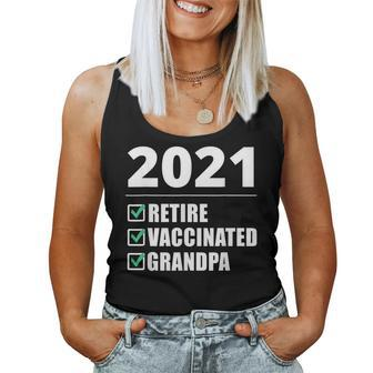Im Retired Vaccinated Grandpa Fathers Day Women Tank Top | Mazezy