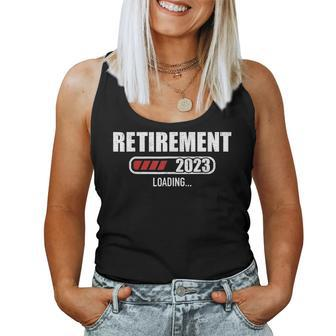 Retirement 2023 Loading Bar For Retired Coworker Women Tank Top Basic Casual Daily Weekend Graphic - Seseable
