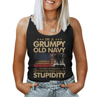 Retirement Grumpy Old Veteran Pride Navy Sarcasm Retired Women Tank Top | Mazezy