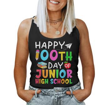 Retro 100 Days Of Junior High School Teachers & Students Women Tank Top Basic Casual Daily Weekend Graphic - Seseable