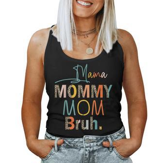 Retro Mama Mommy Mom Bruh Leopard For Women Women Tank Top | Mazezy