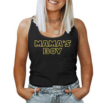 Retro Mamas Boy Gift Vintage Mommas Boys Women Tank Top Basic Casual Daily Weekend Graphic - Seseable