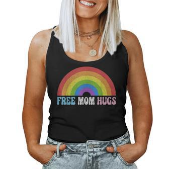 Retro Rainbow Free Mom Hugs Lgbt Pride Month Mothers Day Women Tank Top Basic Casual Daily Weekend Graphic - Thegiftio UK