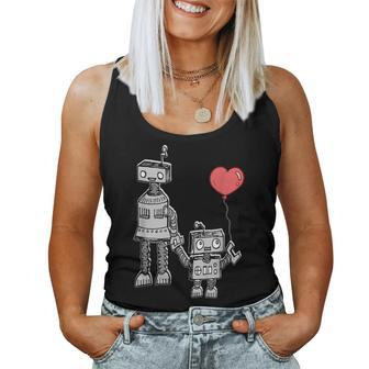 Robot Mom Son Walking Love T Shirt 2019 Women Tank Top | Mazezy