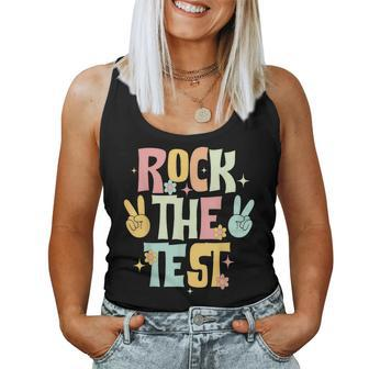 Rock The Test Testing Day Teacher Student Women Tank Top | Mazezy
