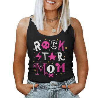 Rockstar Mom Birthday Party Theme Shirt Outfit Tee Women Tank Top | Mazezy