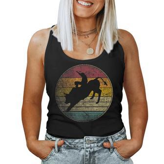 Rodeo Retro Style Bull Riding Cowboy Horse Men Women Kids Women Tank Top Basic Casual Daily Weekend Graphic - Seseable