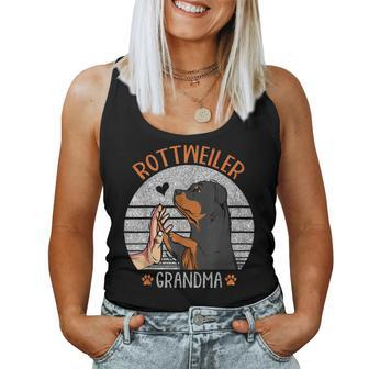 Rottweiler Grandma Rottie Dog Mom Gifts Happy Mothers Day Women Tank Top Basic Casual Daily Weekend Graphic - Thegiftio UK