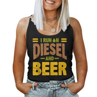 I Run On Diesel And Beer Turbo Truck Women Tank Top | Mazezy