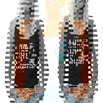I Run A Tight Shipwreck Vintage Nautical Style Mom Dad Quote Women Tank Top | Mazezy
