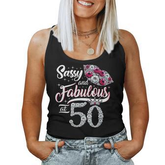Sassy And Fabulous At 50 Womens 50Th Birthday Gifts Women Tank Top Basic Casual Daily Weekend Graphic - Seseable