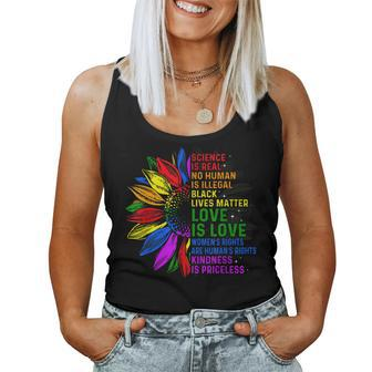 Science Is Real Black Lives Matter Rainbow Lgbt Pride Gay Women Tank Top Basic Casual Daily Weekend Graphic - Seseable