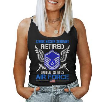 Senior Master Sergeant Retired Air Force Retirement Women Tank Top | Mazezy