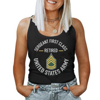 Sergeant First Sfc Class Retired Army Retirement Gifts Women Tank Top Basic Casual Daily Weekend Graphic - Seseable