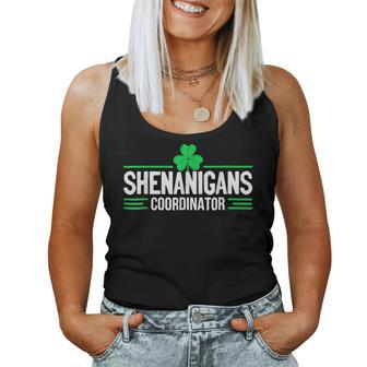 Shenanigans Coordinator Funny Irish Teacher St Patricks Day Women Tank Top Basic Casual Daily Weekend Graphic - Seseable