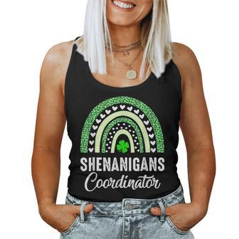 Shenanigans Coordinator Rainbow St Patricks Day Teacher V2 Women Tank Top Basic Casual Daily Weekend Graphic - Seseable