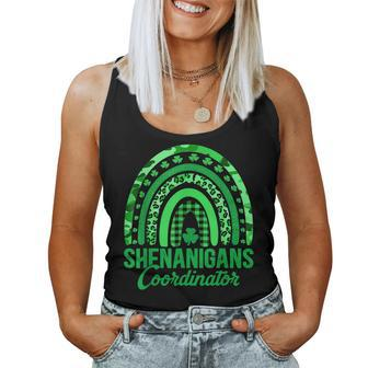 Shenanigans Coordinator Rainbow St Patricks Day Teacher V4 Women Tank Top Basic Casual Daily Weekend Graphic - Seseable