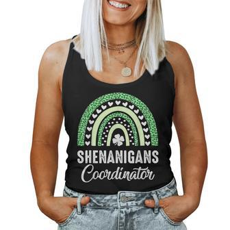 Shenanigans Coordinator Rainbow St Patricks Day Teacher V5 Women Tank Top Basic Casual Daily Weekend Graphic - Seseable