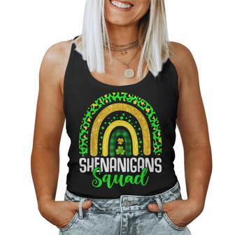 Shenanigans Squad Funny St Patricks Day Costume Rainbow Gift V2 Women Tank Top Basic Casual Daily Weekend Graphic - Seseable